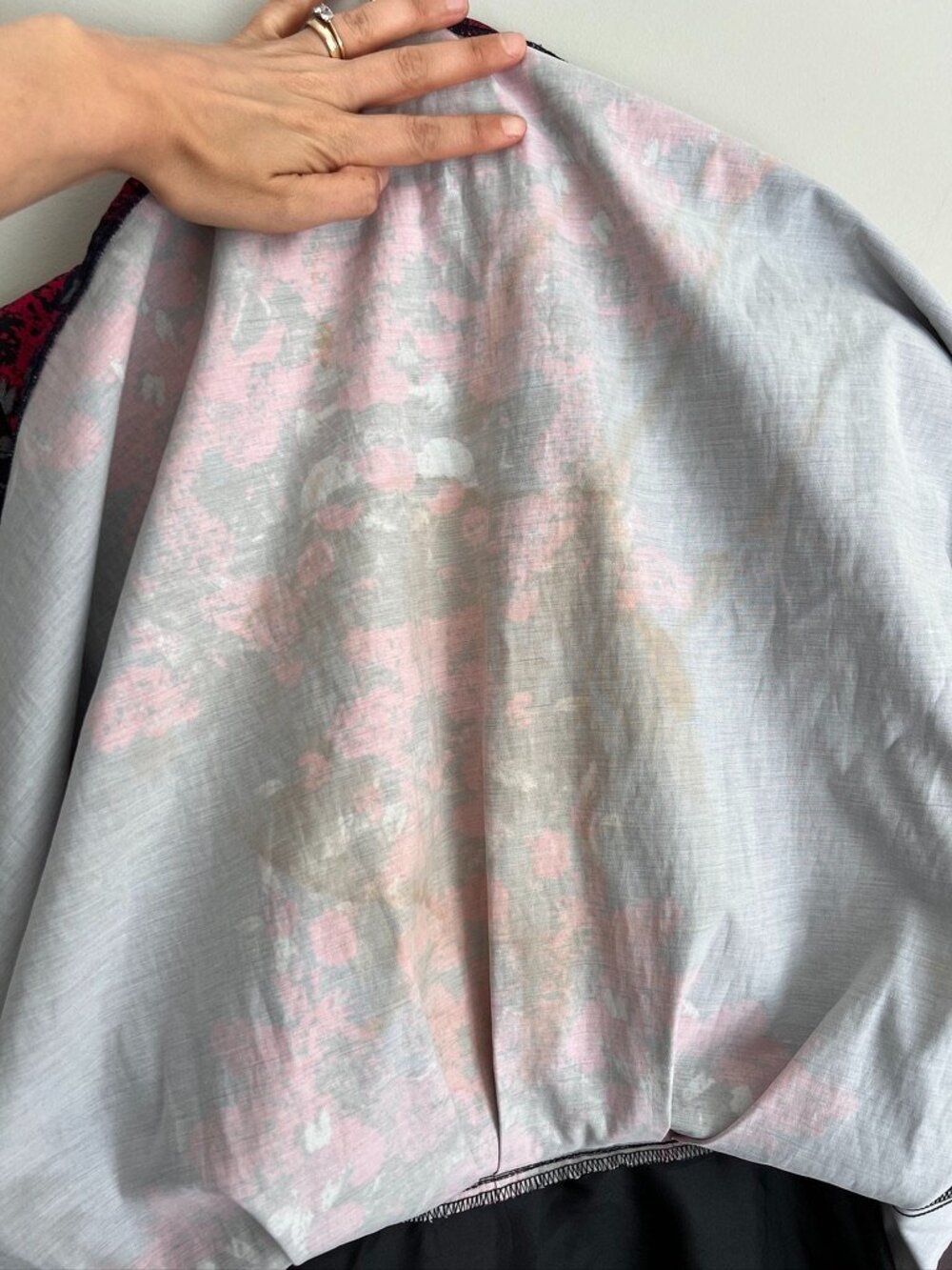 ASOS Navy & Hot Pink Floral Fit & Flare Dress Deep V – US 4 / UK 8 - Picture 8 of 13
